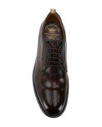 dunkelbraune Leder Derby Schuhe von Officine Creative