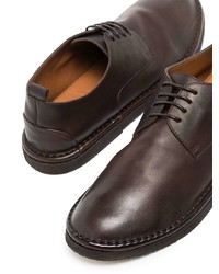 dunkelbraune Leder Derby Schuhe von Marsèll