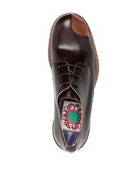 dunkelbraune Leder Derby Schuhe von Acne Studios