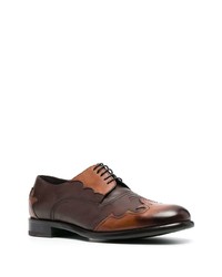 dunkelbraune Leder Derby Schuhe von Etro