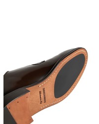 dunkelbraune Leder Derby Schuhe von DSQUARED2