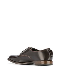 dunkelbraune Leder Derby Schuhe von Dell'oglio