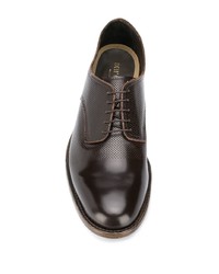 dunkelbraune Leder Derby Schuhe von Dell'oglio