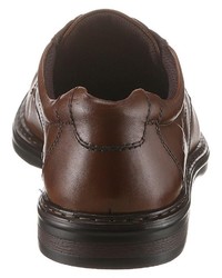 dunkelbraune Leder Derby Schuhe von PETROLIO