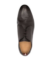 dunkelbraune Leder Derby Schuhe von Bally