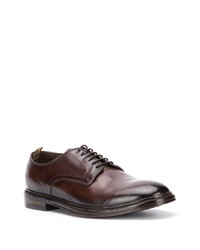 dunkelbraune Leder Derby Schuhe von Officine Creative