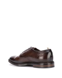 dunkelbraune Leder Derby Schuhe von Officine Creative