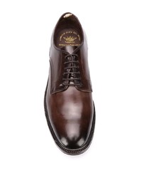 dunkelbraune Leder Derby Schuhe von Officine Creative