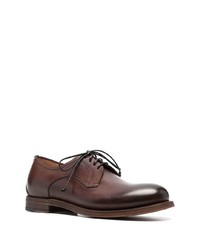 dunkelbraune Leder Derby Schuhe von Silvano Sassetti