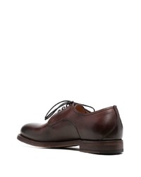 dunkelbraune Leder Derby Schuhe von Silvano Sassetti