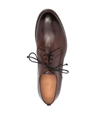 dunkelbraune Leder Derby Schuhe von Silvano Sassetti