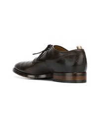 dunkelbraune Leder Derby Schuhe von Officine Creative