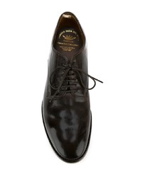 dunkelbraune Leder Derby Schuhe von Officine Creative