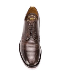 dunkelbraune Leder Derby Schuhe von Officine Creative