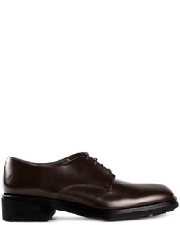 dunkelbraune Leder Derby Schuhe von Robert Clergerie