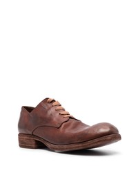 dunkelbraune Leder Derby Schuhe von A Diciannoveventitre