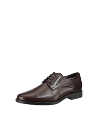 dunkelbraune Leder Derby Schuhe von Salamander