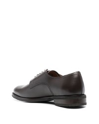 dunkelbraune Leder Derby Schuhe von Bally