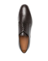 dunkelbraune Leder Derby Schuhe von Bally