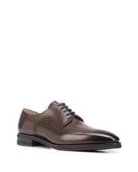 dunkelbraune Leder Derby Schuhe von Bally