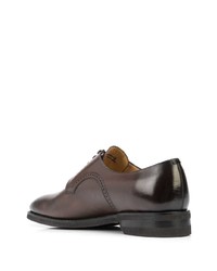 dunkelbraune Leder Derby Schuhe von Bally