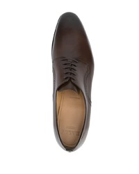 dunkelbraune Leder Derby Schuhe von Bally