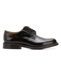 dunkelbraune Leder Derby Schuhe von Church's