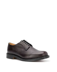 dunkelbraune Leder Derby Schuhe von Church's