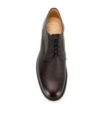 dunkelbraune Leder Derby Schuhe von Church's