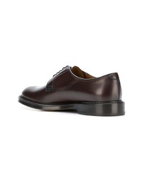 dunkelbraune Leder Derby Schuhe von Doucal's