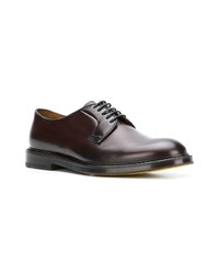 dunkelbraune Leder Derby Schuhe von Doucal's