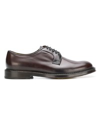 dunkelbraune Leder Derby Schuhe von Doucal's