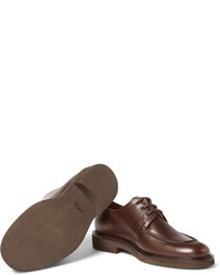dunkelbraune Leder Derby Schuhe von A.P.C.