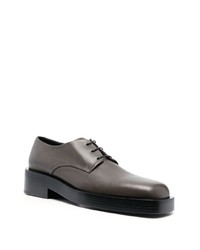 dunkelbraune Leder Derby Schuhe von Jil Sander