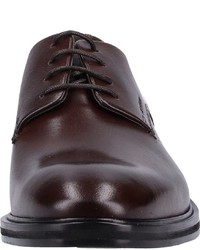 dunkelbraune Leder Derby Schuhe von Strellson