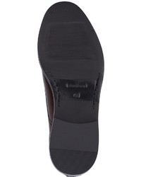 dunkelbraune Leder Derby Schuhe von Strellson
