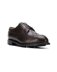 dunkelbraune Leder Derby Schuhe von Church's