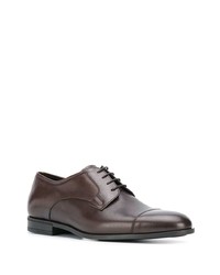 dunkelbraune Leder Derby Schuhe von Harrys Of London