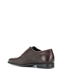 dunkelbraune Leder Derby Schuhe von Harrys Of London