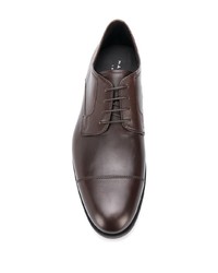 dunkelbraune Leder Derby Schuhe von Harrys Of London