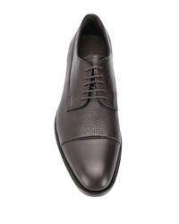dunkelbraune Leder Derby Schuhe von Canali
