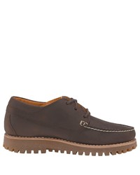 dunkelbraune Leder Derby Schuhe von Timberland