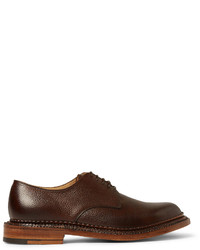 dunkelbraune Leder Derby Schuhe von Grenson