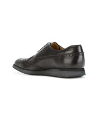 dunkelbraune Leder Derby Schuhe von Church's