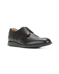 dunkelbraune Leder Derby Schuhe von Church's