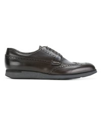 dunkelbraune Leder Derby Schuhe von Church's