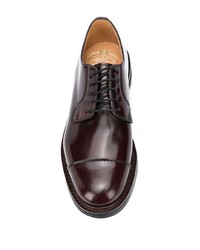 dunkelbraune Leder Derby Schuhe von Church's