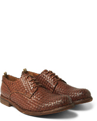 dunkelbraune Leder Derby Schuhe von Officine Creative