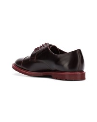 dunkelbraune Leder Derby Schuhe von Gosha Rubchinskiy