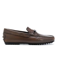 dunkelbraune Leder Mokassins von Tod's